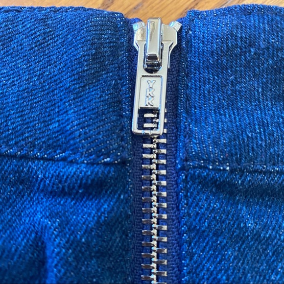 NWT LAZY OAF Double Denim Heart Mini Skirt - Picture 6 of 6